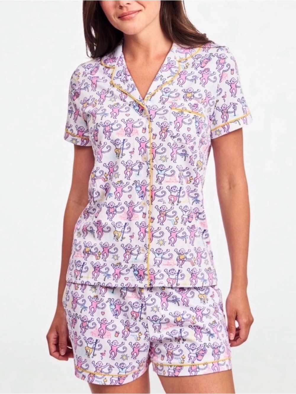 Roller Rabbit Palm Beach Monkey Polo Pajama Set